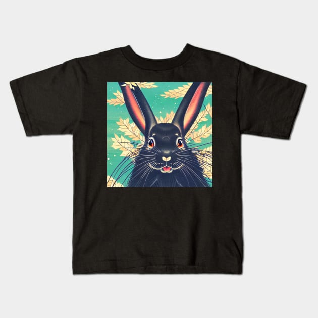 Fluffy Bunny Love A Heartwarming Tale of an American Fuzzy Lop Kids T-Shirt by wigobun